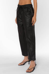 Velvet Heart Mario Vegan Leather Pants in black - women's pants - detail view