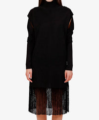 Salvatore Ferragamo - Cutout And Fringe Hem Dress
