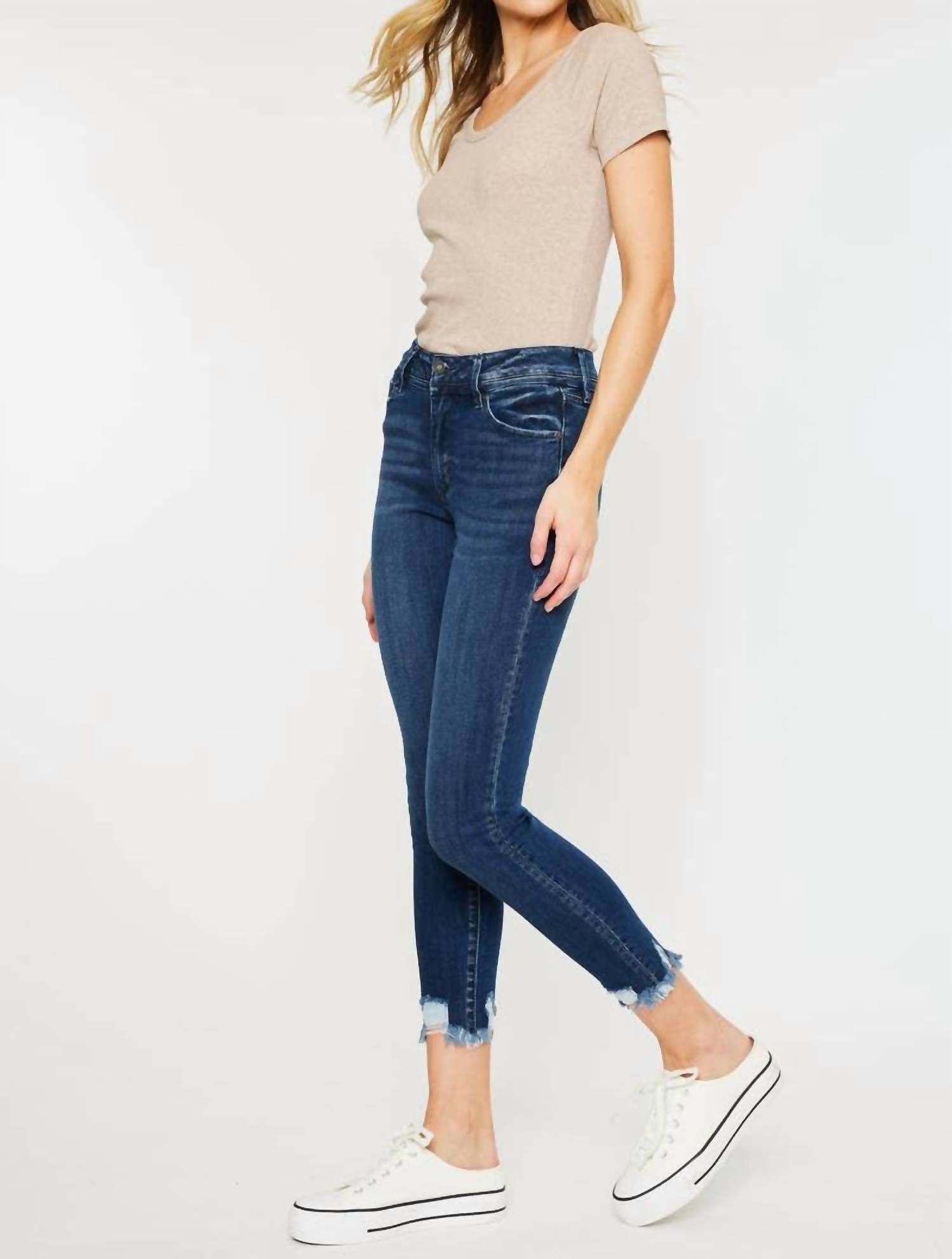 Kancan - High Rise Ankle Skinny Jeans