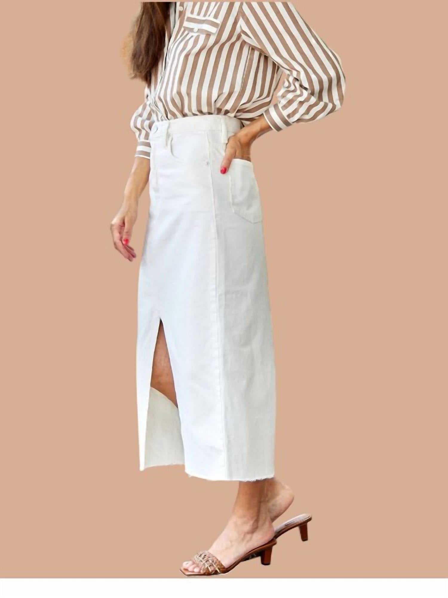 Frame - Shin-grazing Hem Midaxi Skirt
