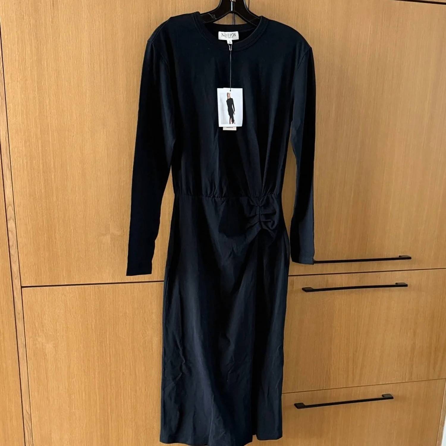 Nation Ltd - Women's Long Sleeve Cotton Maxi Dress