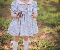 THE PROPER PEONY Darcey Collared Dress in light blue - kids' dress