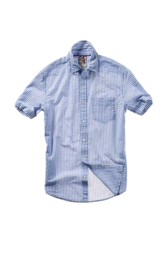 Relwen - Men's Seersucker Half Sleeve Shirt