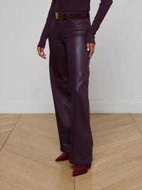 L'Agence - Scottie Coated Wide-leg Jean