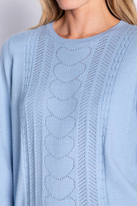 Pj Salvage - Pretty In Pointelle Long Sleeve Lounge Sweater Top
