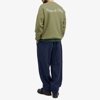 Museum of Peace & Quiet Men's Wordmark Crewneck Sweatshirt in olive - men's shirt - view 4
