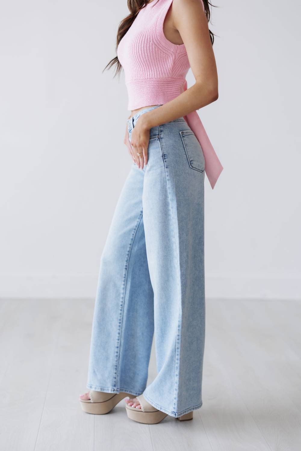 Just Black Denim - Brooks Stretchy Wide Leg Jeans