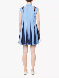 Sacai - Striped Poplin Sleeveless Dress