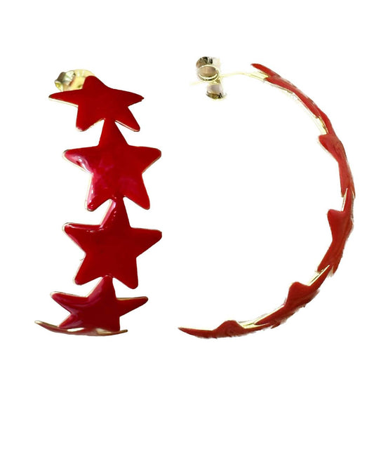 Sheila Fajl - Women's Enamel Star Earrings