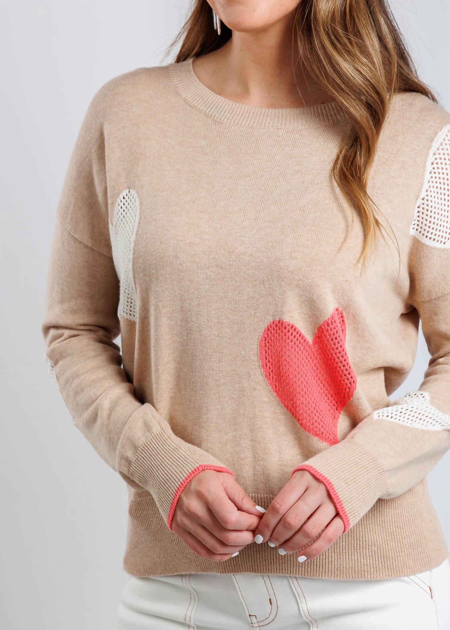 Whisper - Eve Quirky Heart Victory Crew Sweater