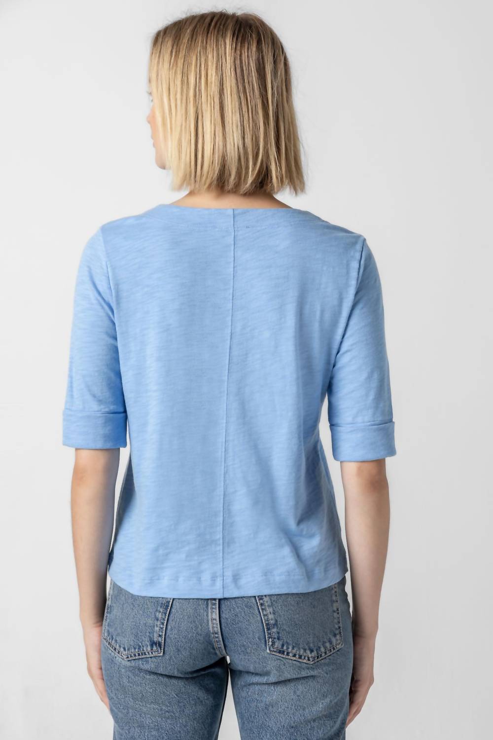 Lilla P - Women's Cuffed Sleeve Split Top