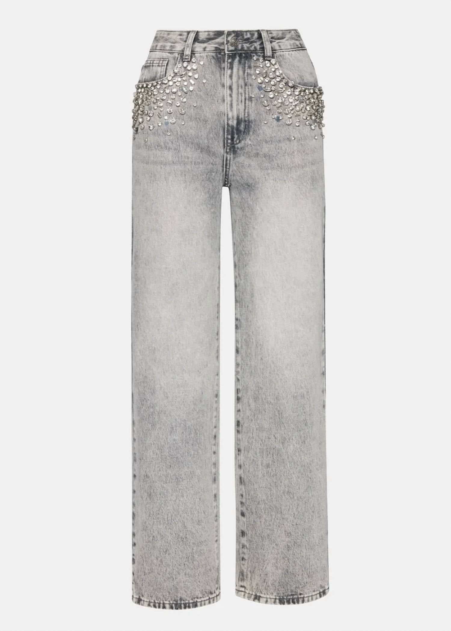 Steve Madden - Eras Straight Leg Embellished Jeans