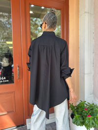 Noen - Asymmetric Gathered Cotton Shirt