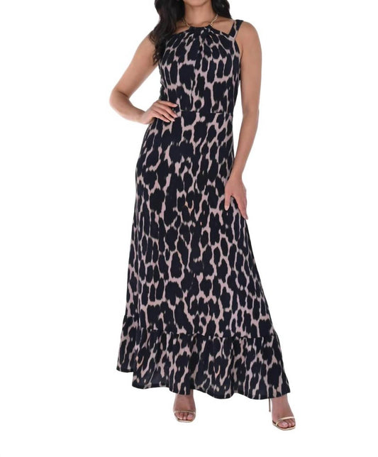 Frank Lyman - Animal Print Maxi Dress