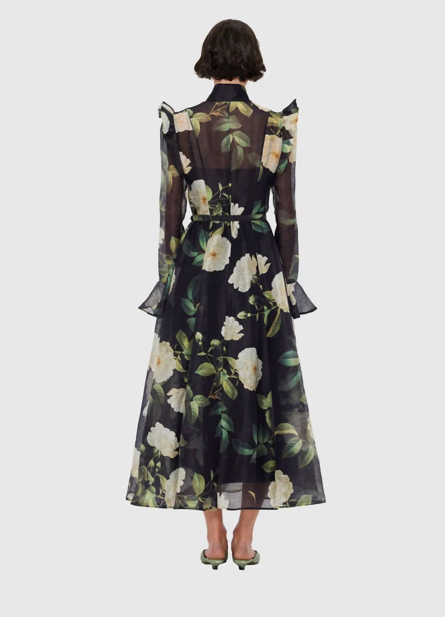 Leo Lin - Katrina Butterfly Sleeve Midi Dress