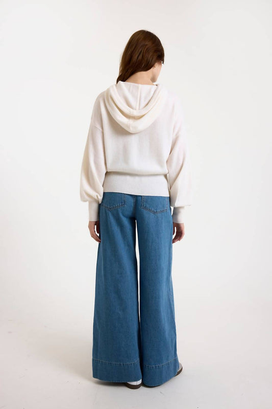 Brodie Cashmere - Hilary Rhinestone Drawstring Cashmere Hoodie