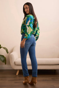 Tribal - Audrey Straight Crop Jeans With Embroidery