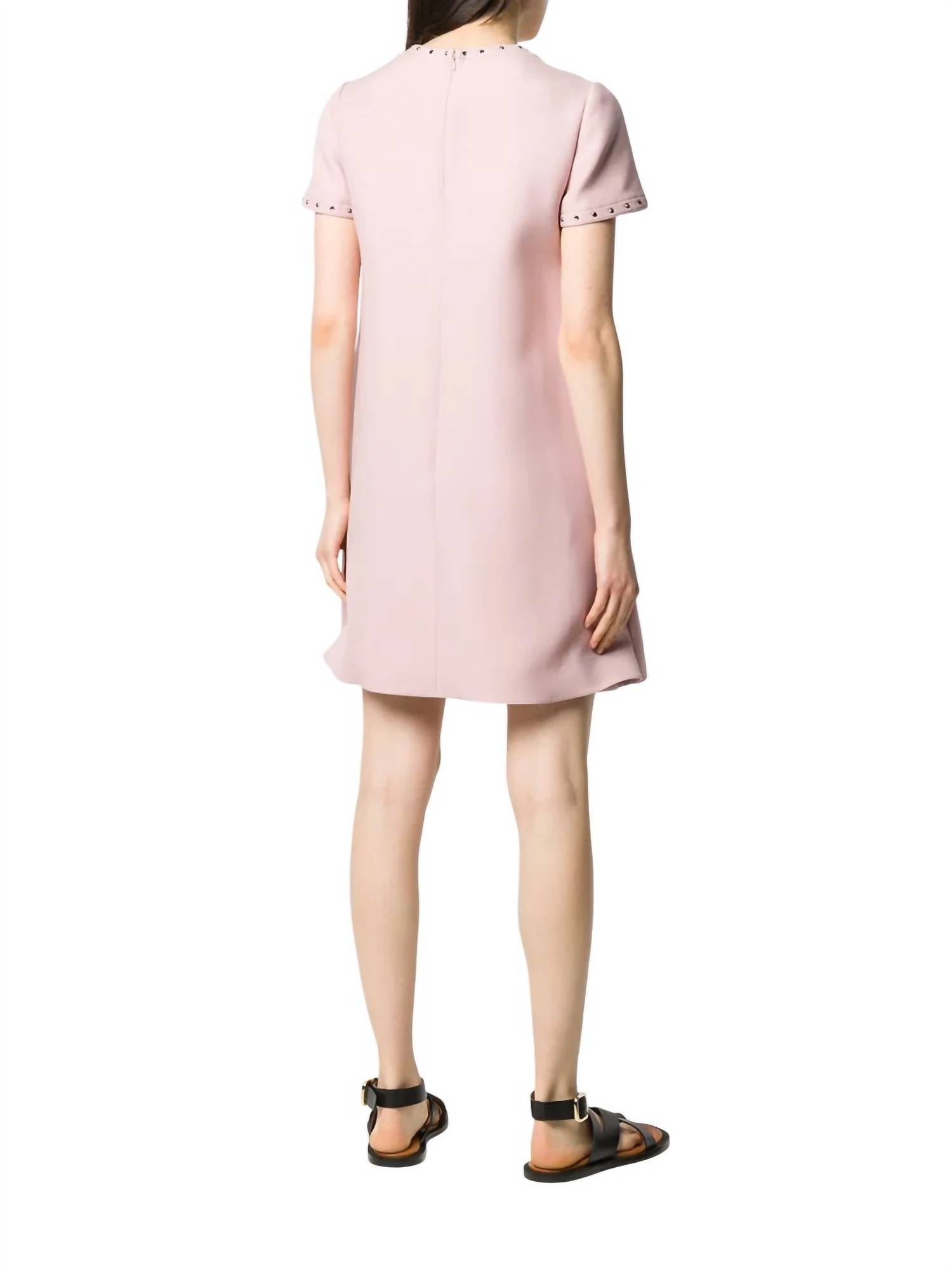 Valentino - Embellished Trim Flared Mini Dress