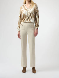 Joseph Ribkoff - Chain Detail Pull On Straight Pants