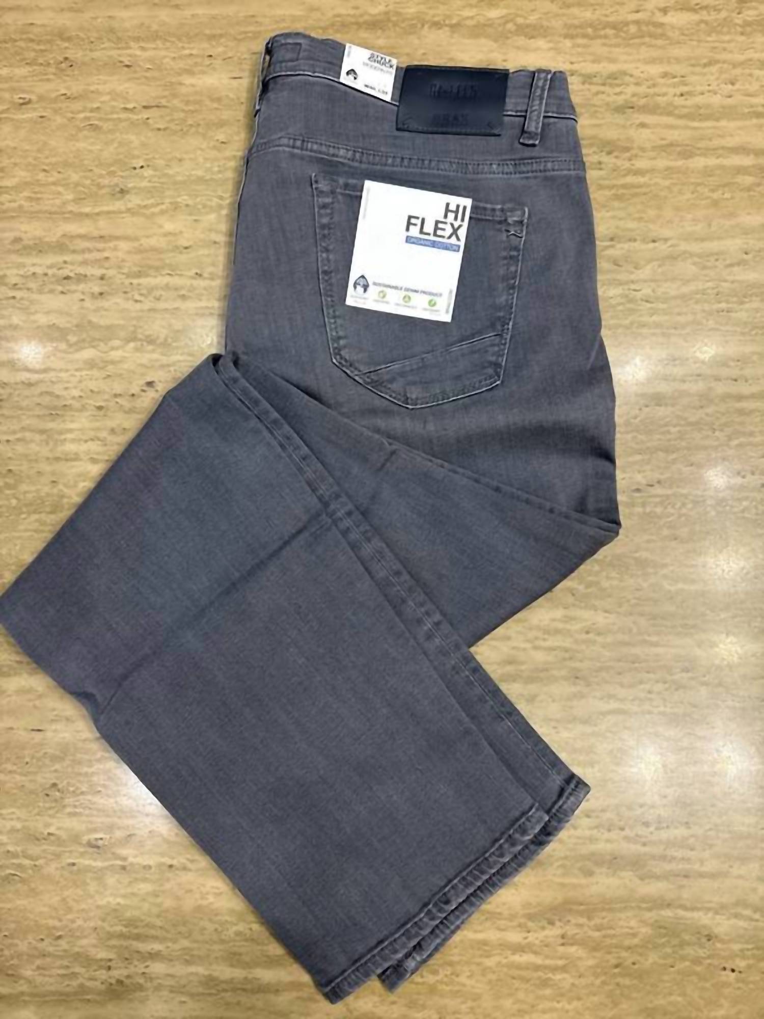 Brax Men's Classic Fit Straight-Leg Pant in medium grey - men's jeans