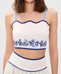Moon River - Floral Print Crop Top