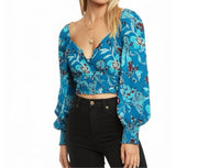 Band Of The Free - Sybille Floral Crop Blouse