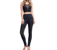 GOLDHAUS Blurred Lines Leggings in black - women's pants