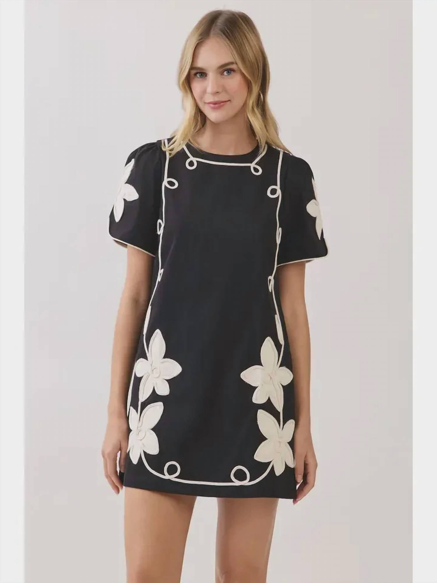 Tcec - Nina Floral Appliqué Dress