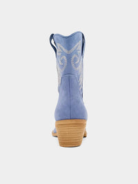 SHU SHOP Women's Zahara Suede Cowboy Boots in blue - women's shoe - view 5