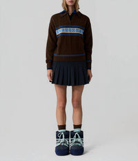Guest In Residence - Cable Collegiate Polo Sweater