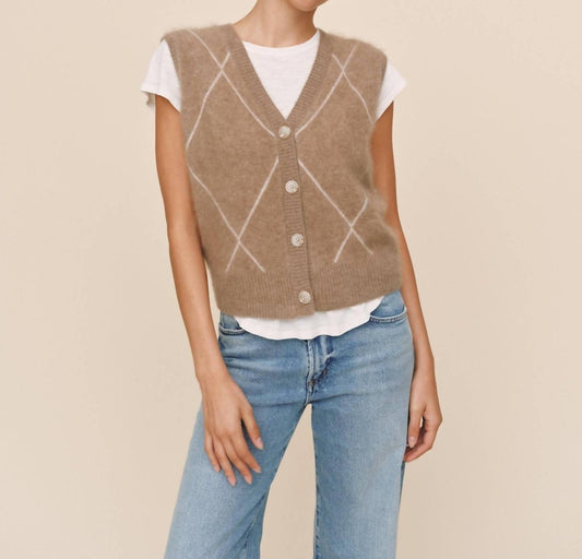 Bella Dahl - Women's Cashmere Argyle Vest