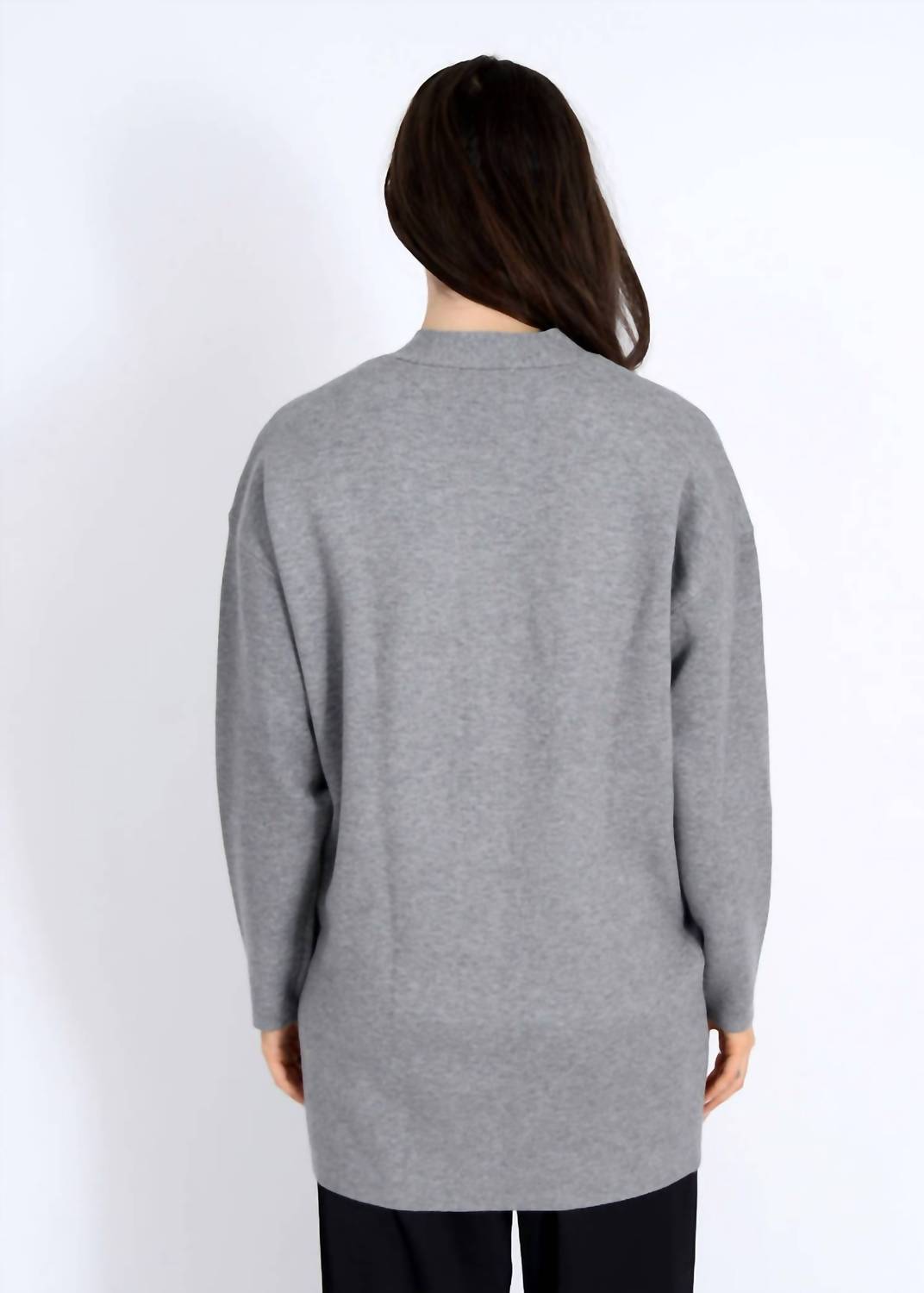 RD Style Abella Long Cardigan in grey - women's cardigan - detail view
