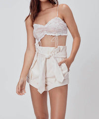 For Love & Lemons - Verbena Lace Shirred Tank Top