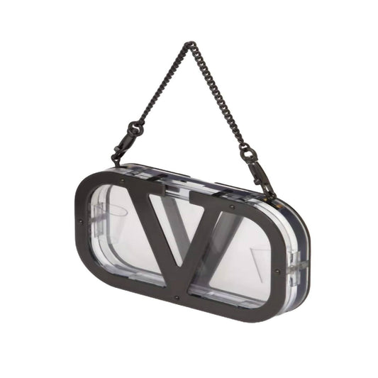 Valentino Garavani - Women's Transparent Logo Plate Clutch