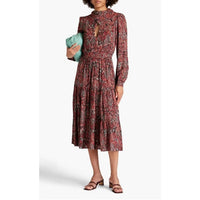 Nicholas - Eleanor Gathered Printed Midi Dress