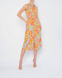 Flora Bea - Adrianne Button Up Sleeveless Dress
