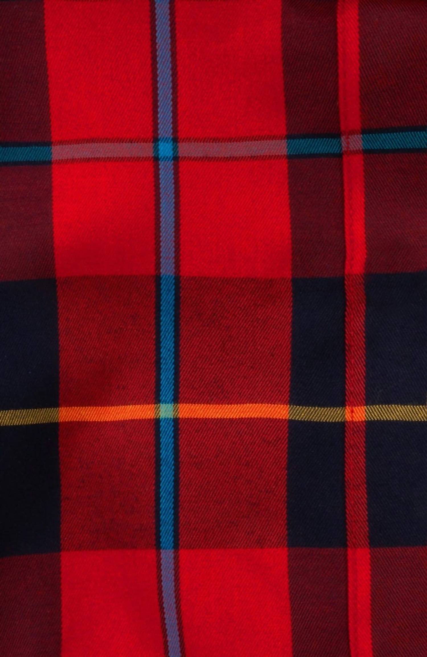 GRETCHEN SCOTT Ruffneck Plaidly Cooper Top Plus in red multi - women's blouse - view 5