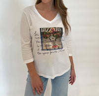 Suzi Roher - Val 3/4 Sleeve V-neck Tee