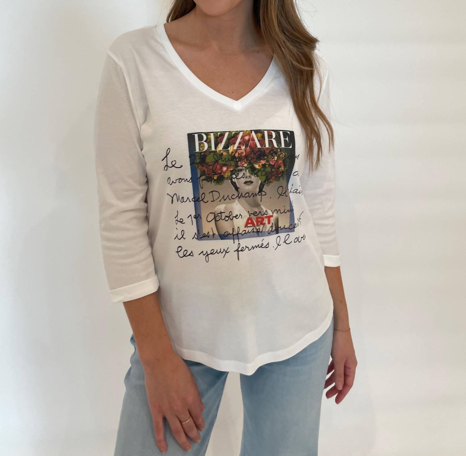 Suzi Roher - Val 3/4 Sleeve V-neck Tee
