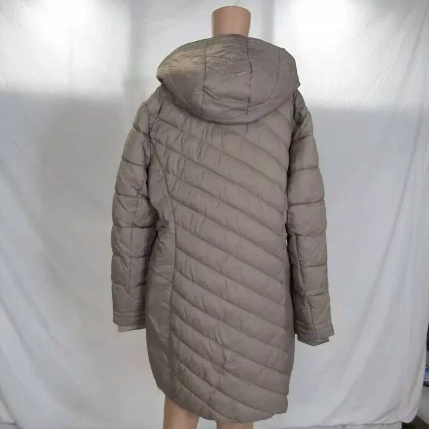 SPYDER Women's Quilted Puffy Mid Length Jacket in cinder beige - women's jacket - alternate view