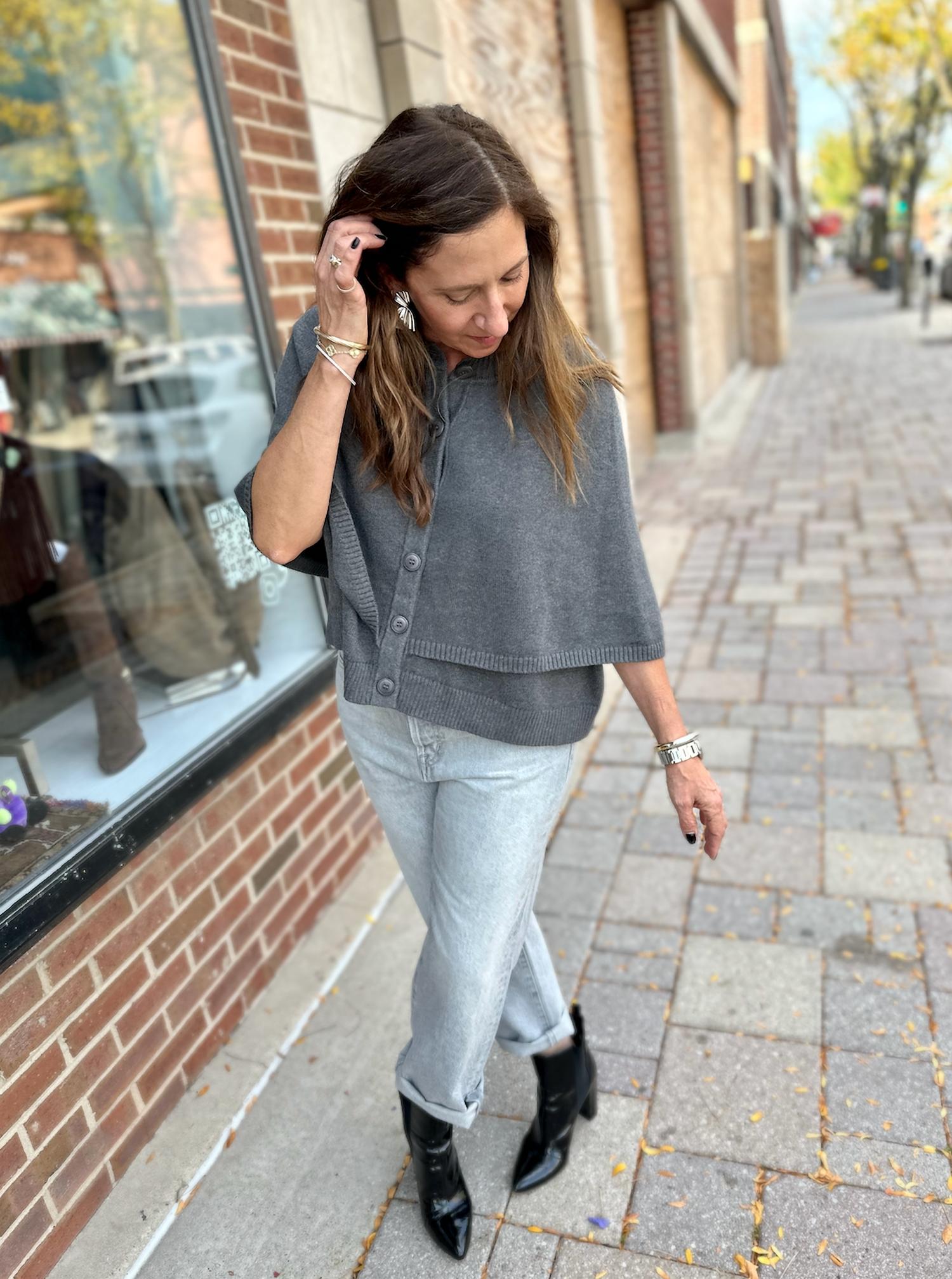 J. Society - Double Cape Sweater Top