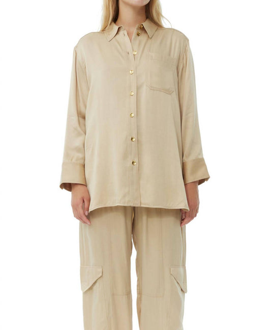 Ganni - Washed Satin Shirt