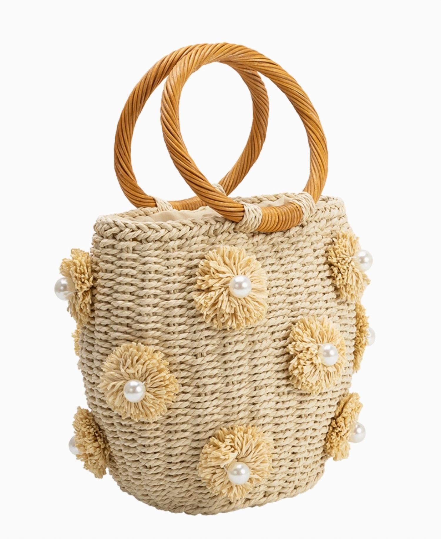 Melie Bianco - Women's Mary Straw Vegan Top Handle Bag
