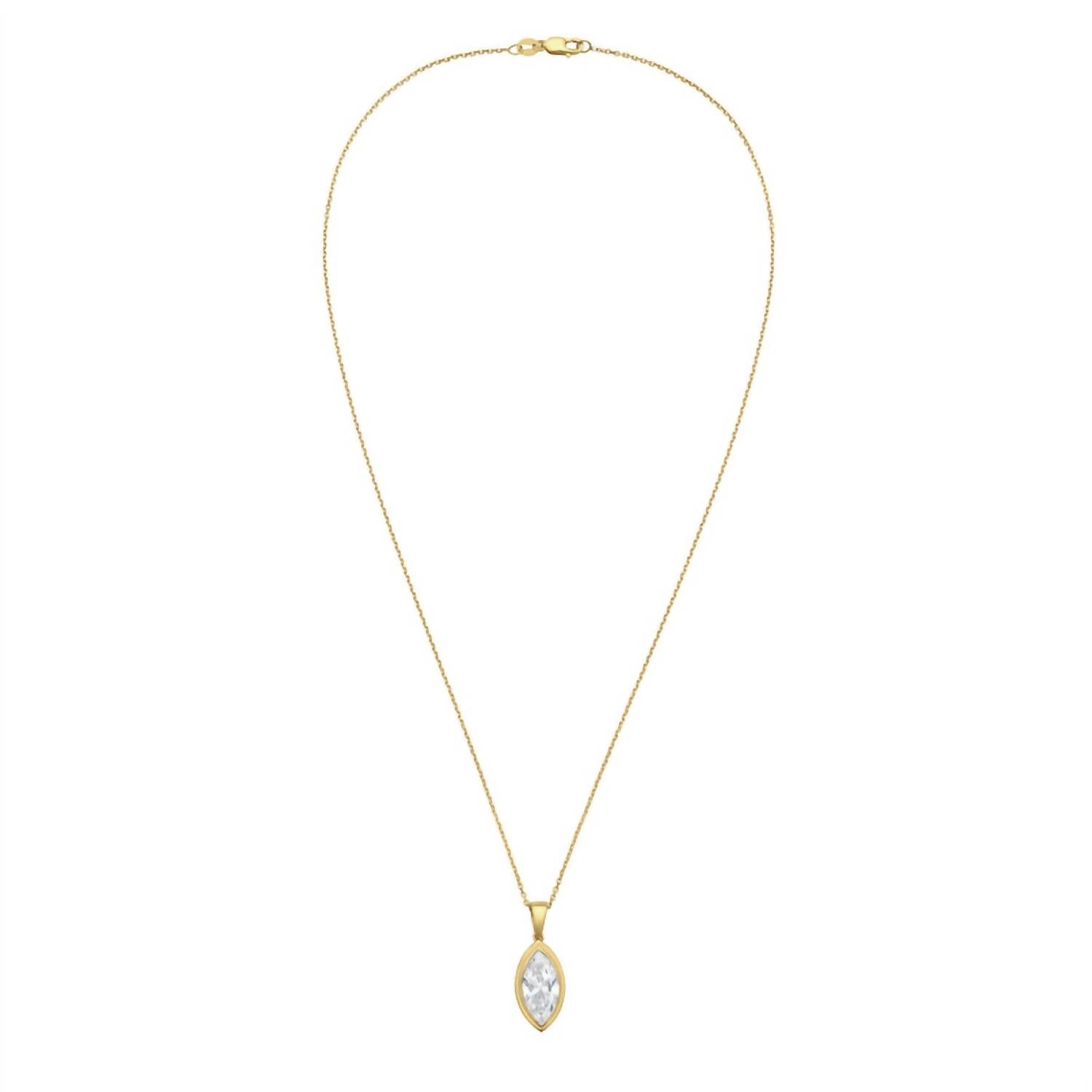 Diana M Jewels - Women's Marquise Lab-Grown Diamond Pendant Necklace (6.00 Ct) - Elegant
