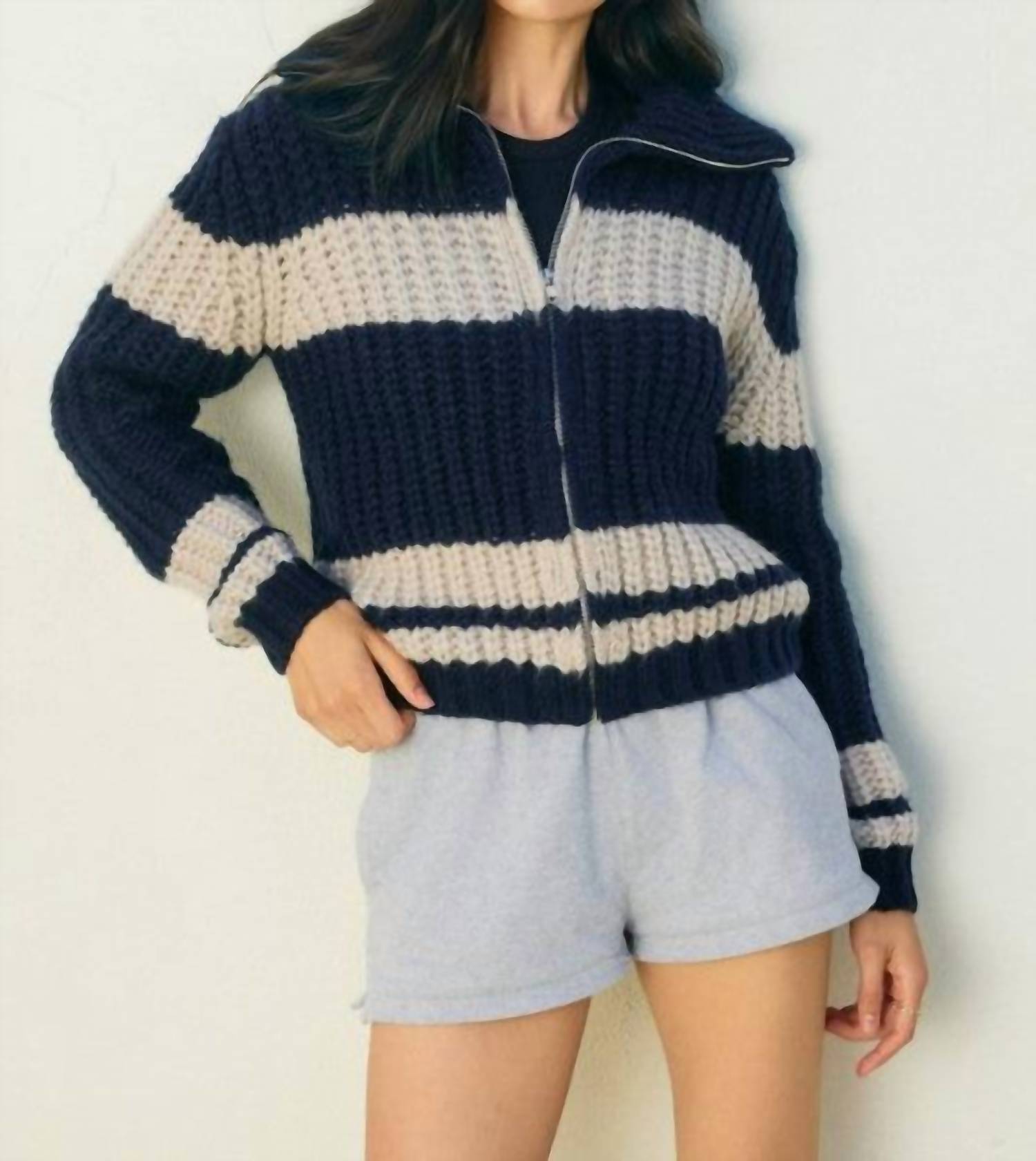 Dress Forum - Striped Sweater Jacket