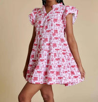 Stewart Simmons - Flutter Sleeve Dress