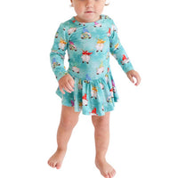 Posh Peanut - Girl's Long Sleeve Twirl Skirt Bodysuit