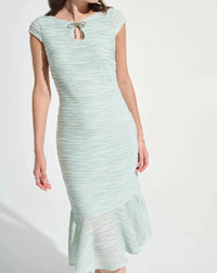 Joseph Ribkoff - Cascade Knit Flounce Dress
