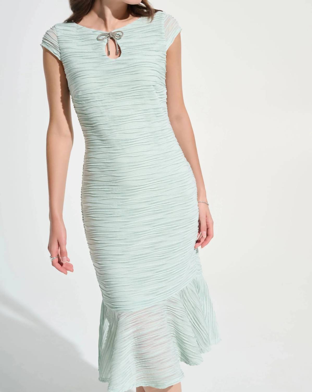 Joseph Ribkoff - Cascade Knit Flounce Dress