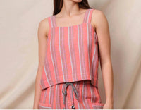 Sundry - Cross Back Swing Gauze Tank Top